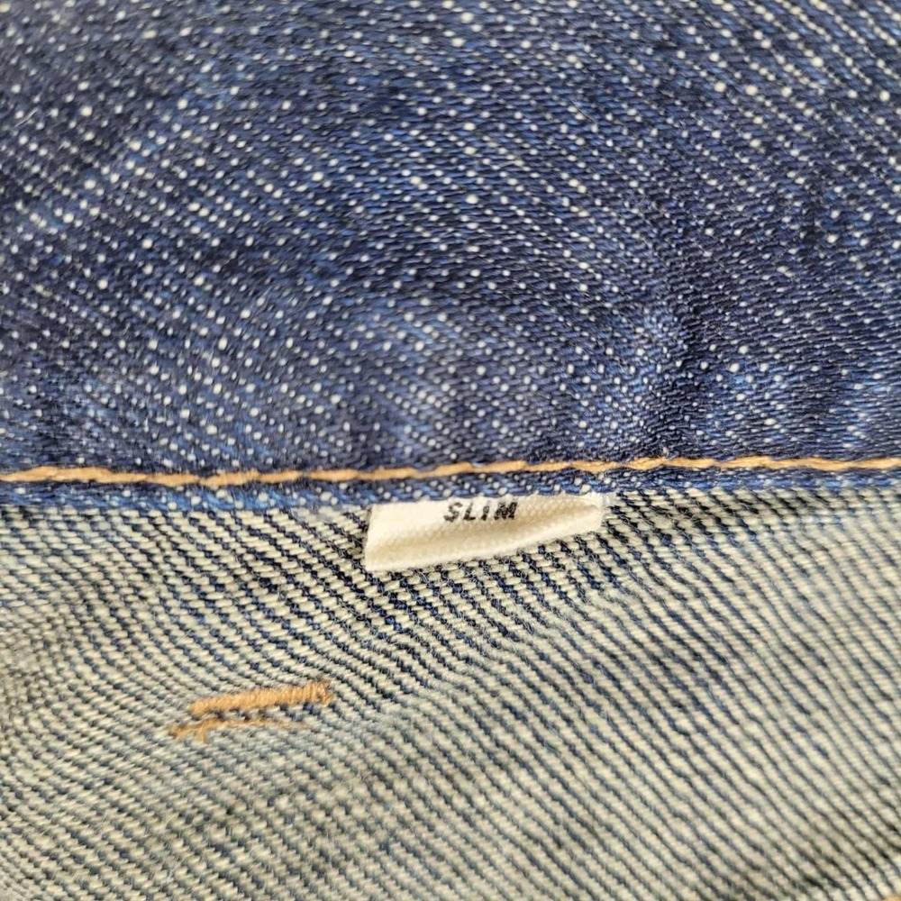 Taylor Stitch Jeans Men's 33 Blue Denim Slim Mid Rise Button Fly Casual Comfort - Picture 12 of 14